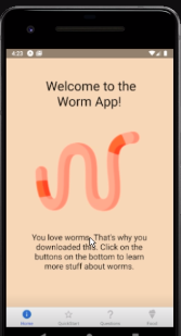 Worm App - for mobile devices